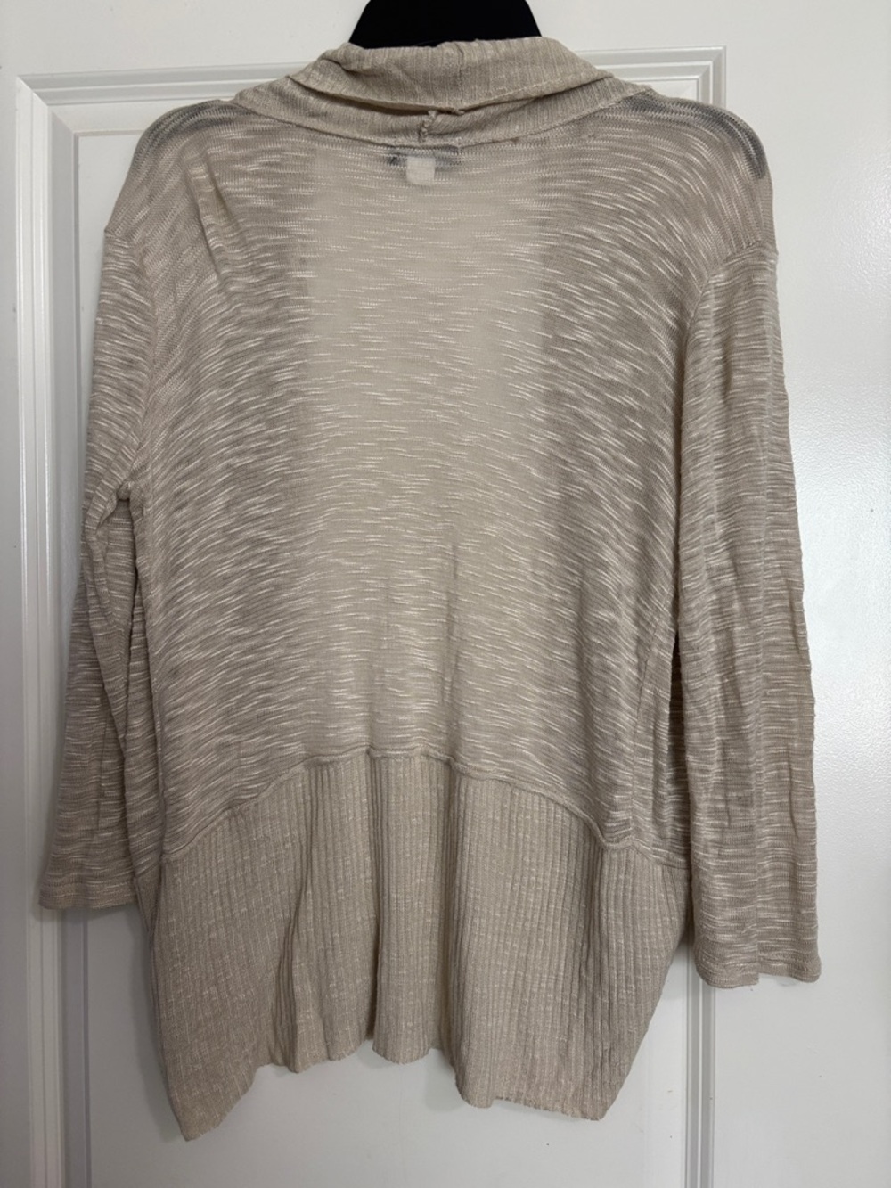 Cool Line LTD Beige Open-Front Lightweight Cardigan - Picture 2 of 5